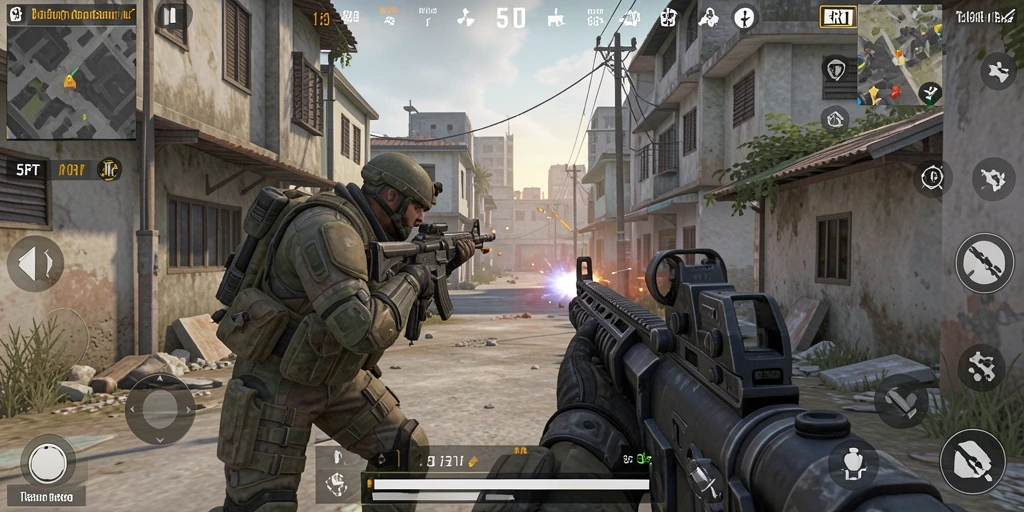 Tampilan gameplay 5RT yang intens dan mendebarkan.