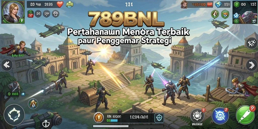 Tampilan menarik dari gameplay menara pertahanan 789BNL.