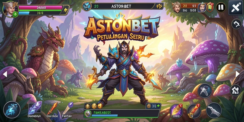 Tampilan gameplay ASTONBET yang mendebarkan dan berwarna.