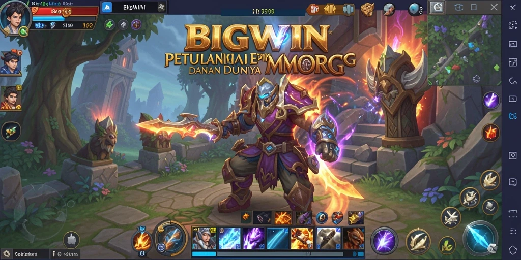 Tangkapan layar gameplay BIGWIN yang menunjukkan pertarungan seru antar pemain.