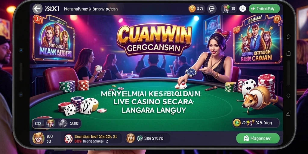 Tampilan gameplay Live Casino yang mendebarkan di CUANWIN.