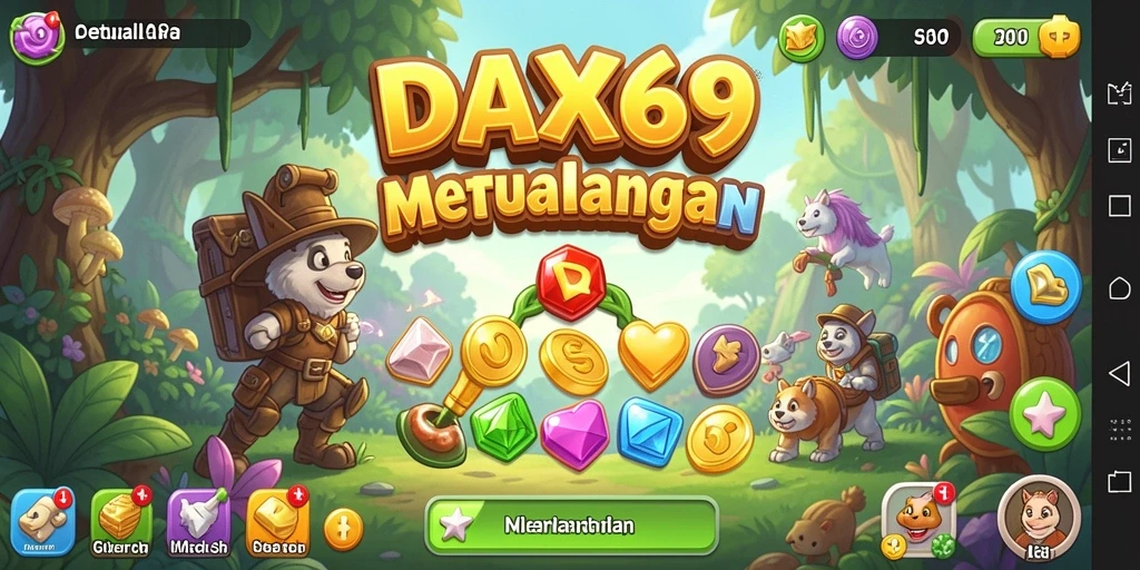 Tampilan gameplay DAX69 yang penuh warna dan menarik.