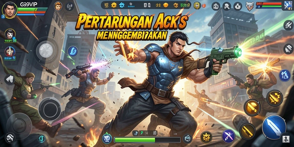Tampilan gameplay G9VIP penuh aksi dan pertarungan seru.