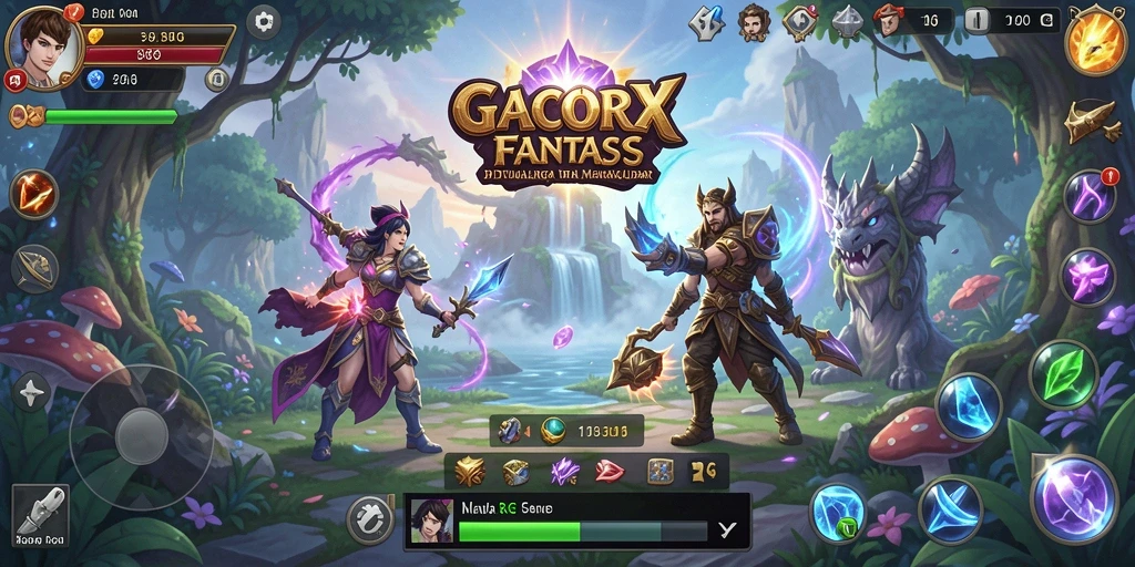 Tampilan gameplay GACORX dengan petualangan seru dan grafis menawan.