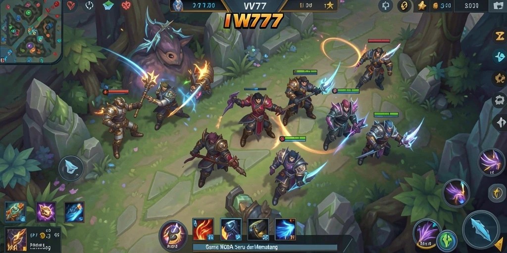 Screenshot gameplay IW777 menampilkan aksi seru dan strategi tim yang menarik.