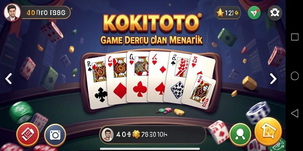 Screenshot gameplay KOKITOTO yang menampilkan momen seru permainan Domino.