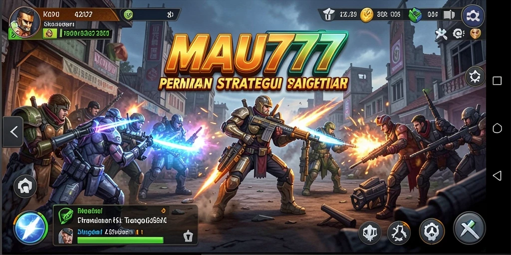 Tampilan gameplay MAU777 yang menampilkan pertempuran taktis yang seru.