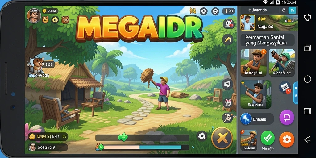 Tampilan gameplay MEGAIDR yang mengasyikkan dan penuh warna.