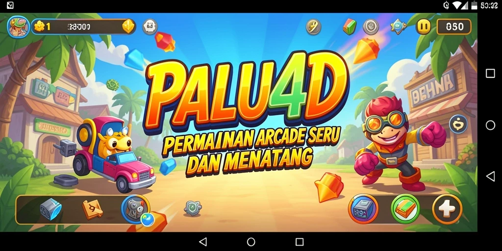 Screenshot gameplay seru dari PALU4D di level menantang.