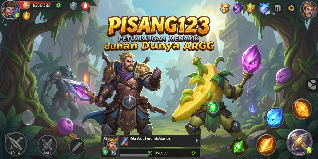 Tampilan utama gameplay PISANG123 yang menampilkan pertempuran seru di dunia ARPG.