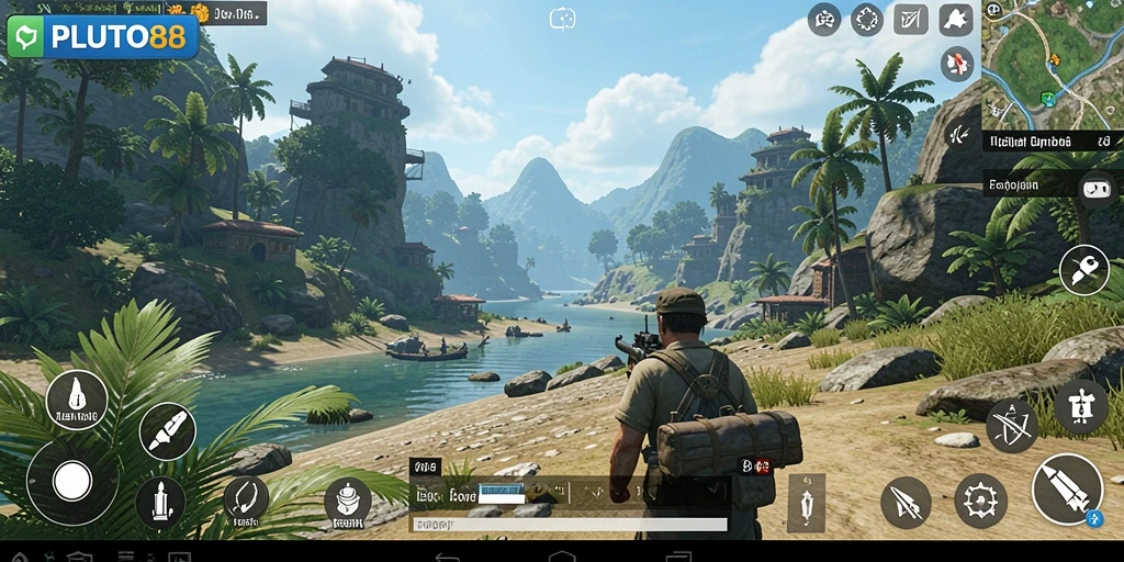 Tampilan gameplay luas dan interaktif di dunia Open World.