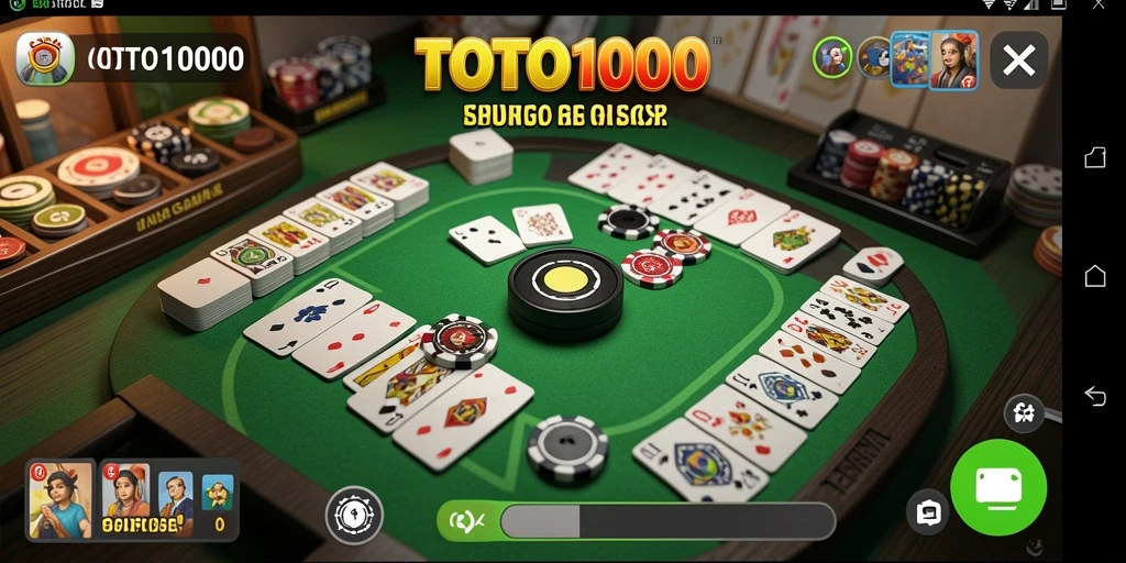 Tampilan gameplay TOTO1000 yang menarik dalam permainan Gaple.